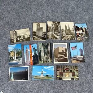 Vintage New York City Postcards lot of 13 NYC Landmarks Statue Of Liberty Empire